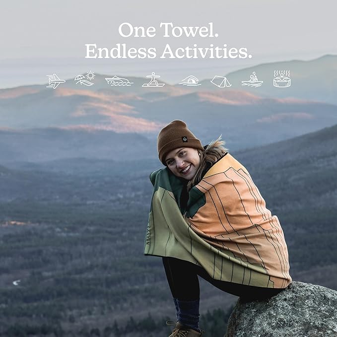 Nomadix Original Towel - Perfect for Beach, Pool, Travel, Camping, Yoga - Made with Recycled Materials - Super Absorbent - Sand Resistant