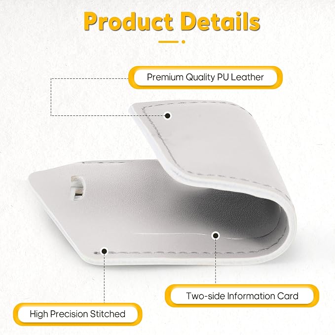 Travelambo Luggage Tags for Suitcases Faux Leather Privacy Protection 6 Pack Bag Tags Travel Accessories Essential, Light Grey