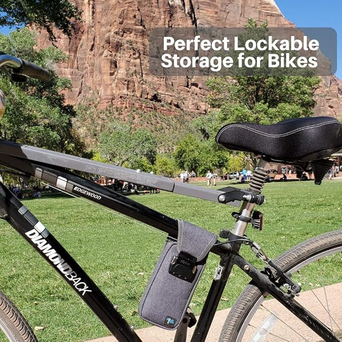 Aquavault | Flex Safe | Beach Chair Vault | Anti Theft Combination Lock | 3 Digit Programmable Lock | Water Resistant, Slash Resistant and RFID Blocking (Blue)