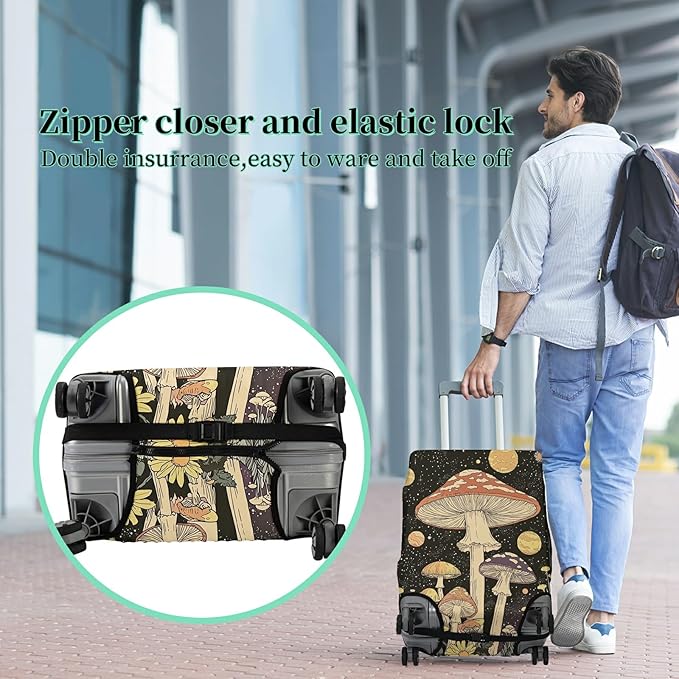 Luggage Cover Plus - 26-28 Inch Suitcase Protector with Concealed Zipper, Washable Elastic Cloth, Dustproof, Anti-Scratch