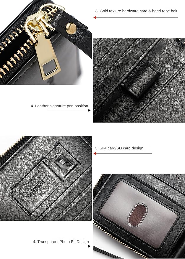 Rowgins Rfid Blocking Passport Holder Wallet, Rowgins Rfid Passport Holder with Zipper, PU Leather PassportHolder for Travel (DARK BLUE)