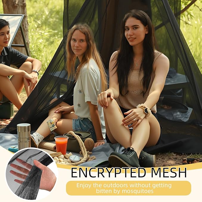 4 Corners Mosquito Net for Mosquiteros para Camas Bed Canopies Netting Bed Drapes Rectangular Mosquito Mesh for Camping Home Outdoor Travel(Black,L75 X W35.5 X H59 Inch,Opening)