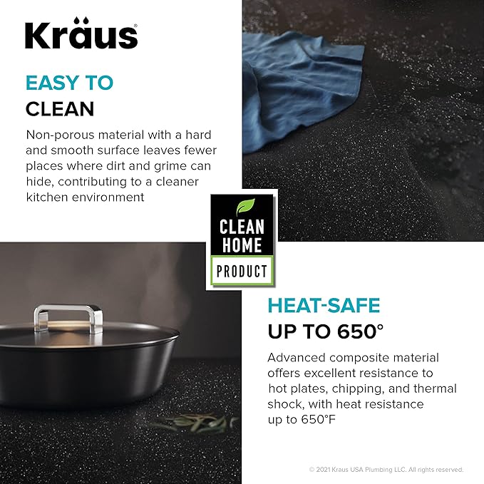 KRAUS Kitchen Sink Bellucci 32” Undermount Workstation Granite, Metallic White, Accessories, KGUW1-33WH
