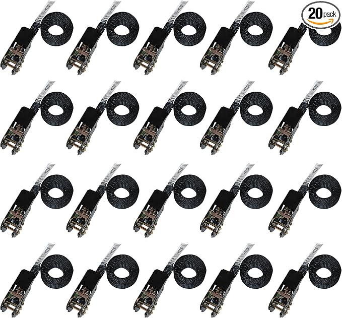 1” x 6’ Endless Ratchet Strap — 20 Pack