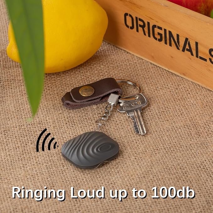 Smart Key Finder - Only iOS(Not for Android) - Bluetooth Smart Key Tracker Tag - Work for Apple Find My - Keep Track of The Items That Matter Most (4-Coffee)
