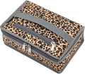 FlowFly Small Insulated Lunch box Portable Soft Bag Mini Cooler Thermal Meal Tote Kit with Handle for Work & School, Leopard