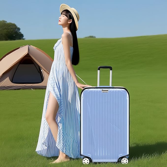 Suitcase Covers Clear Luggage Cover for 20"/24"/28"/30" Baggage Covers Waterproof Dustproof and Anti-scratch (24inch)