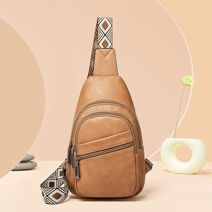 Sling Bag Crossbody Bags for Women Small Cross Body Bag Fanny Packs Chest Sling Purse for Daily Travel Leisure Sport