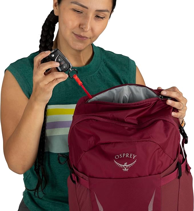 Osprey Hikelite 28L Unisex Hiking Backpack, Chameleon/Black, S/M