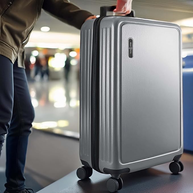 Luggage Sets 2 Piece, 24 Inch Suitcase and 28 Inch Luggage with Spinner Wheels, Durable Hard Shell Suitcase Set, Expandable Travel Suitcases with Wheels, Grey