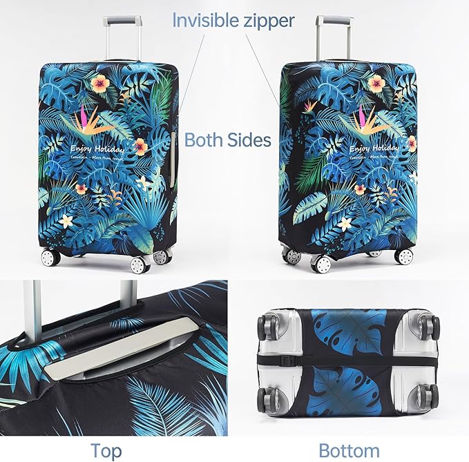Travelkin Luggage Covers For Suitcase Tsa Approved,Suitcase Cover Protector Fit 18-32 Inch Luggage (Paradise, S)