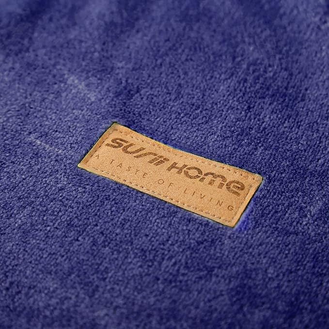Surii Home Luxury Microfiber Flannel Blanket, Super Soft, Warm, Cozy, Fluffy, and Breathable, Perfect Throws for Bed, Couch, Sofa, for All Season Use. 350GSM Twin Size 60x80 Inches (Navy Blue)