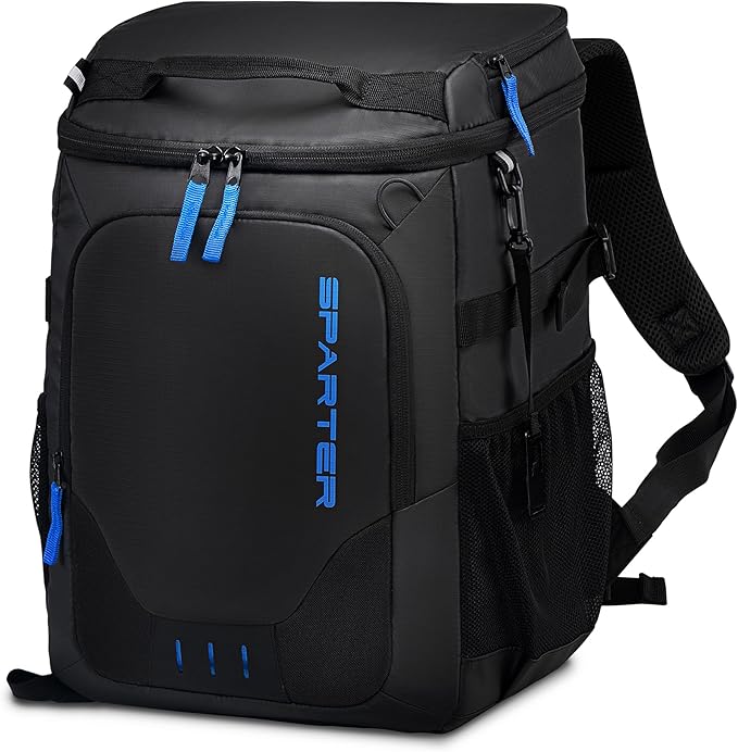 SPARTER Backpack Cooler Insulated Leak Proof 33/49 Cans, 2 Insulated Compartments Thermal Bag, Portable Lightweight Beach Travel Camping Lunch Backpack for Men and Women