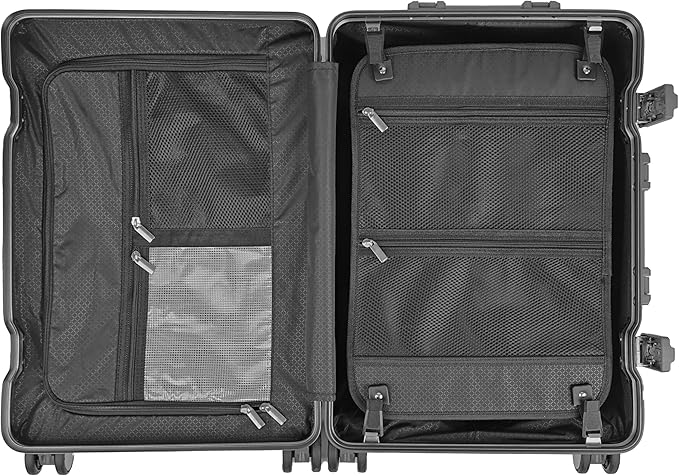 X2 All Aluminum Luggage Suitcase 3 Sizes (20",26",29") TSA Lock Carry On Silver (Double Set 20" & 29")