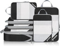 8 Set/6 Set/4 Set Compression Packing Cubes for Travel, Lightweight Vacation Travel Essentials, Travel Accessories for Suitcase Organizer Bags Set, Durable Luggage Organizer