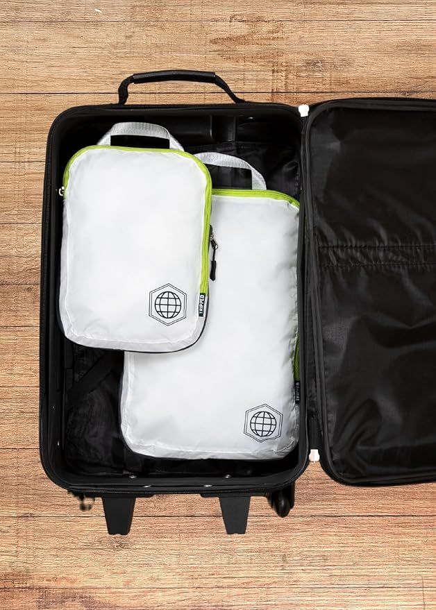 Compression Packing Cubes Set for Travel - Lightweight, Durable Clothes Organizer for Carry-On Luggage and Suitcases by TRIPPED Travel Gear
