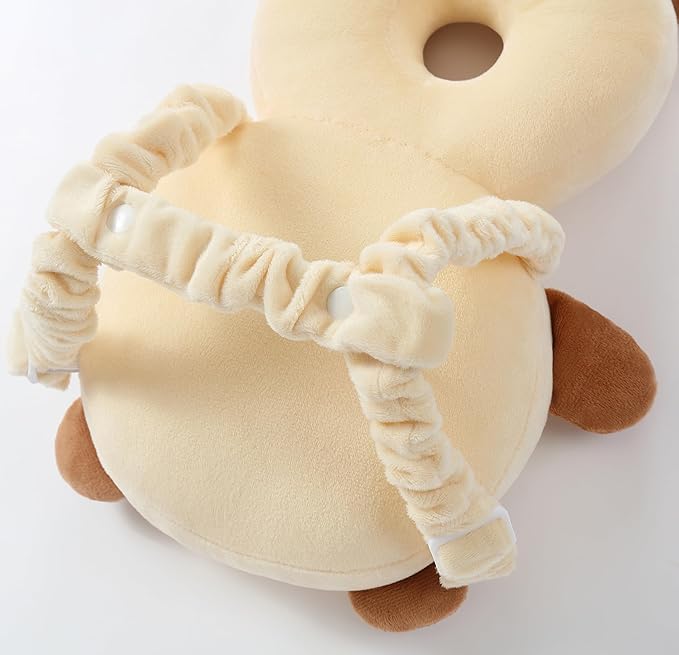 Feidoog Baby Head Protector Cushion Backpack with 3 Knee Pads for Walking & Crawling,Khaki Astronauts