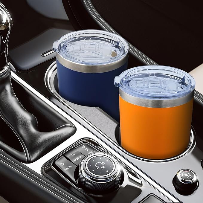 20oz Tumbler Bulk Stainless Steel Tumblers with Lid Vacuum Insulated Double Wall Travel Coffee Mug Powder Coated Tumbler Cup for Hot and Cold Drinks(Navy Blue, 6 pack)