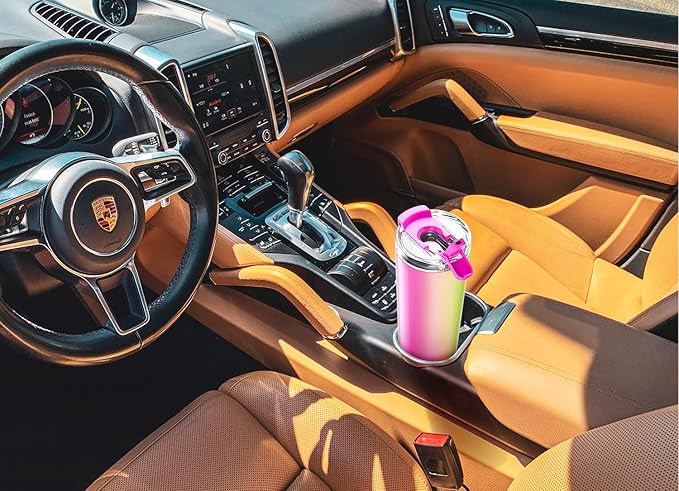 Meoky 24 oz Travel Coffee Mug with Leak-proof Lid, Stainless Steel Insulated Coffee Tumbler, Keeps Hot for 8 Hours or Cold for 24 Hours, Fits in Car Cup Holder (Sea)