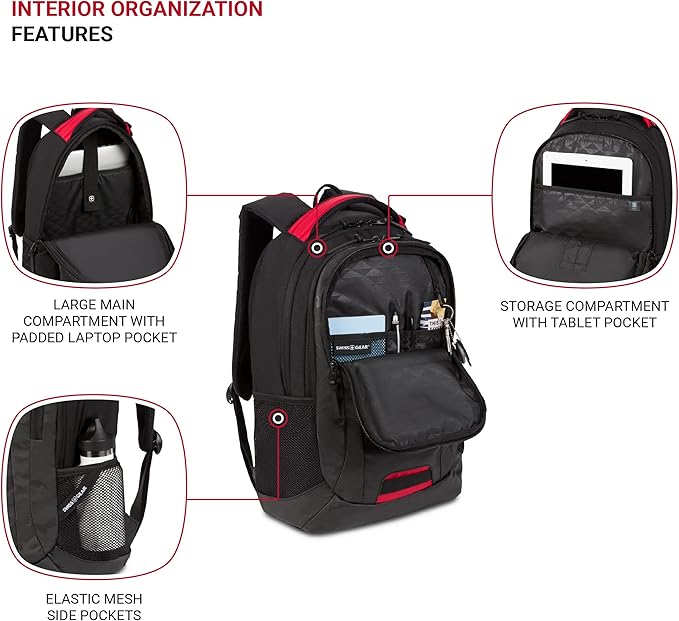 SwissGear Cecil 5505 Laptop Backpack, Camo Noir, 18-Inch