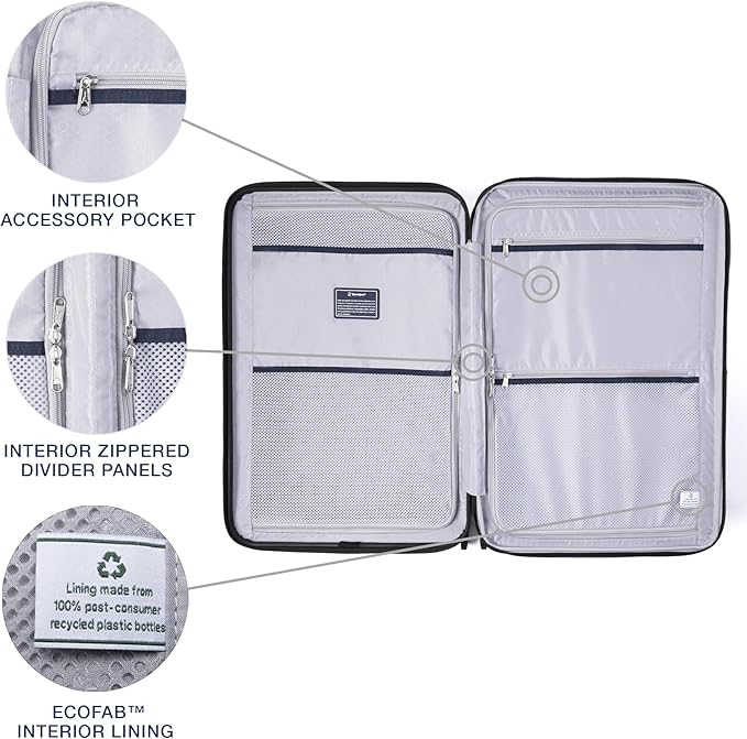 Travelpro Maxlite Air V2 Hardside Expandable Checked Luggage, 8 Spinner Wheels, Lightweight Hard Shell Suitcase, TSA lock, Ensign Blue, Checked Medium 25-Inch