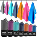 Sfee 2 Pack Microfiber Travel Towel, Quick Dry Towel Camping Beach Towel Super Absorbent Compact Lightweight Sports Gym Towels Set for Beach, Gym, Hiking, Pool, Backpacking, Bath, Yoga
