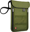 Lewis N. Clark Men's RFID Blocking Stash Wallet, Travel Neck Pouch Passport Holder for Women & Men, Olive, One Size