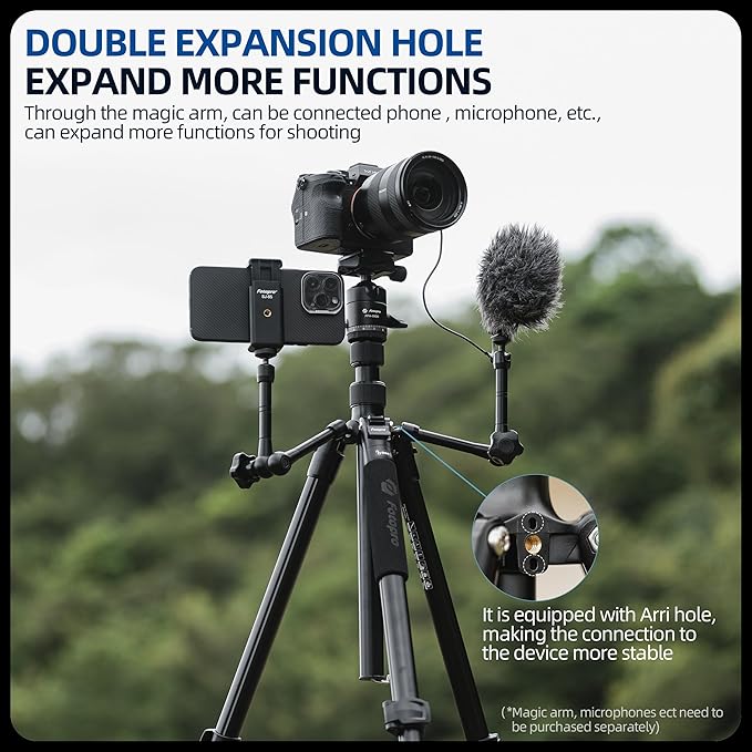 Fotopro 73" Camera Tripod, Aluminum Compact Travel Tripod and Monopod with 360° Ball Head Quick Release Plate, Professional Camera Tripod for DSLR, A4I A5I (Grey, 73 Inch)