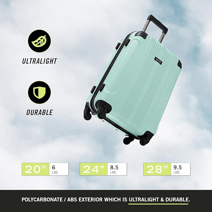 Kenneth Cole REACTION Out of Bounds, Mint Blue, 20-Inch Carry On