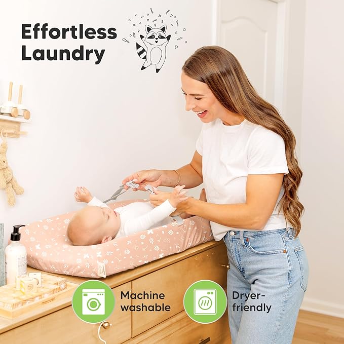 2-Pack Baby Changing Pad Covers for Girl, Boy,Neutral - Soft Viscose Derived from Bamboo Changing Table Pad Cover Sheets,Baby Nursery Diaper Changing Pad Cover,Contour Changing Pad Liner (Butterflies)