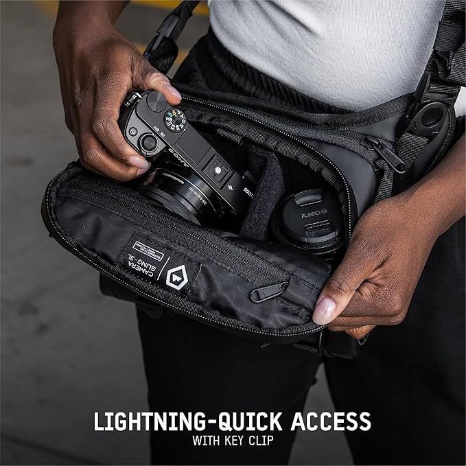WANDRD ROGUE V1 3L Sling: Compact Camera Sling and Crossbody Bag with Fast Access, 3-Way Carry– Lightweight Everyday Bag Great for Travel, Photography, and Daily Use (Black)