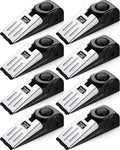 8 Pieces Door Stop Alarm Door Stopper with 120DB Security Alarm Door Stopper Wedge Door Stops Alarm for Travel Apartment Home House Door Stoppers Safety Tools