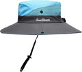 Womens Summer Sun Hat Beach Hat Wide Brim Outdoor UV Protection Hat Foldable Cool Mesh Ponytail Bucket Hat