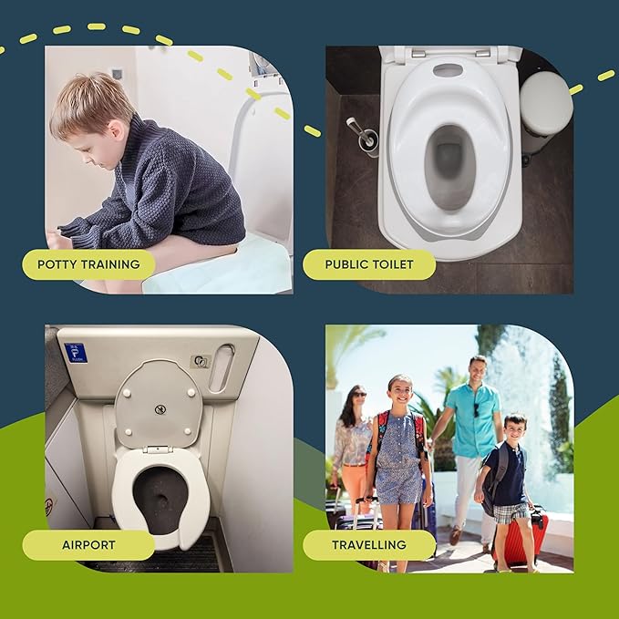 Disposable Toilet Seat Covers Pack of 100 XLarge Flushable Paper Travel Toilet Seat Covers for Adults and Potty Training, Premium Toilet Seat Liners for Public Restrooms