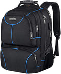 VECKUSON Lunch Bag Backpack, Insulated Cooler Lunch Box Backpack, Extra Large Travel Laptop Backpack TSA Friendly RFID Computer College bag with USB Port for Women Men,Blue