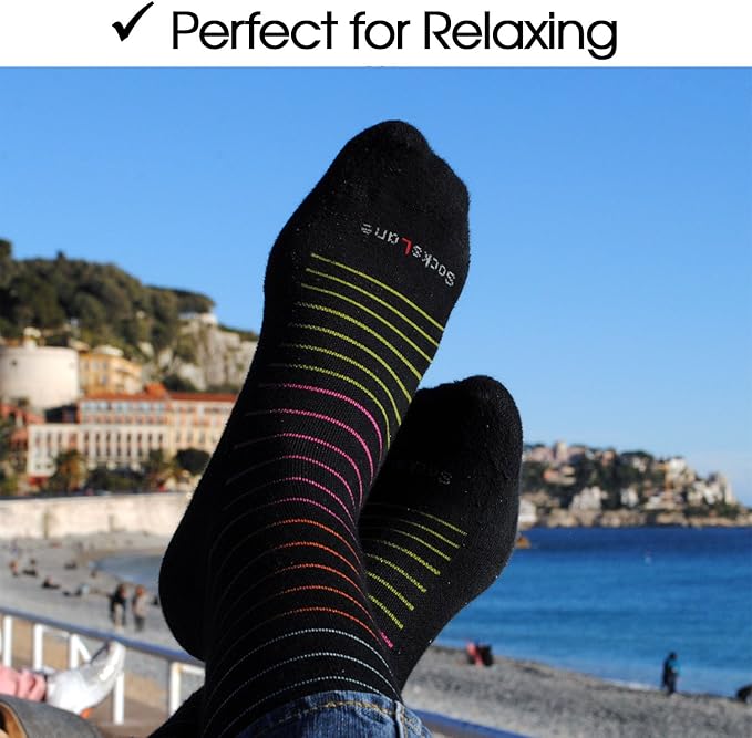 Cotton Compression Socks for Women & Men. 15-20 mmHg Support Knee-High Solid White S/M