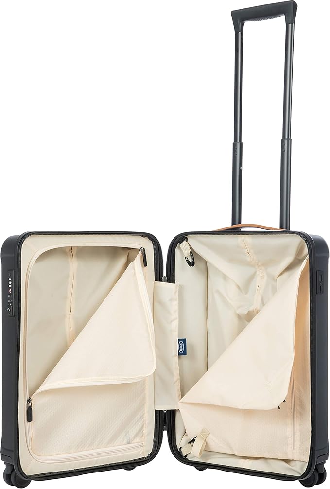 Bric's Capri 2.0 21-Inch Spinner - Luxury Carry On Luggage With Spinner Wheels - Lightweight Suitcases with Wheels Made From Durable Polycarbonate - Matte Black