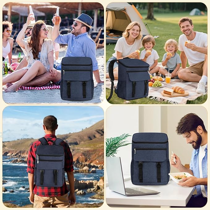 Cooler Backpack Soft Insulated Leak Proof 30 Cans Insulated Backpack Cooler Portable Picnic Camping Beach Hiking BBQ Lunch Backpack for Men and Women