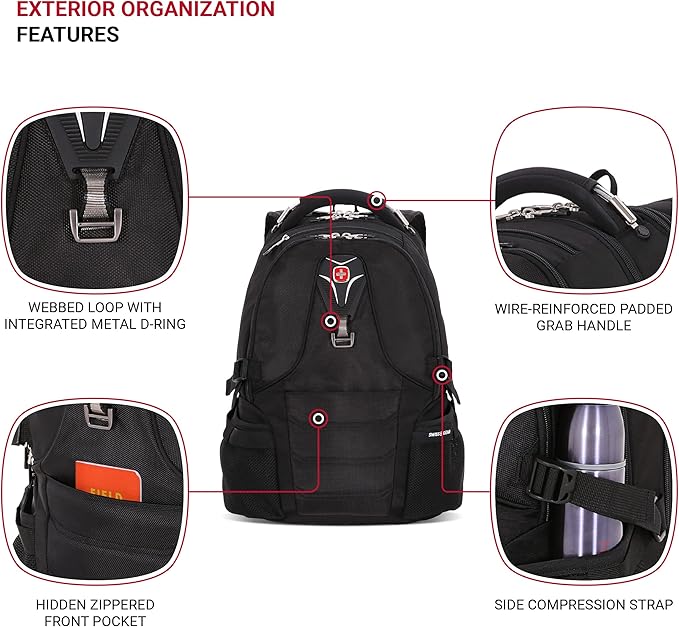 SwissGear 2769 Scansmart Backpack, Black, 17.5-Inch