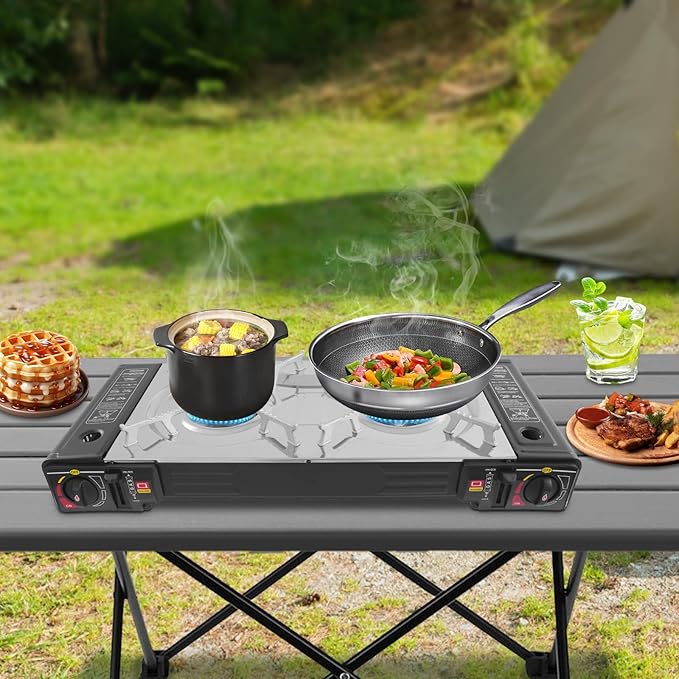 13.39 In Butane Camping Stove, Camping Stove With Portable Case, Portable Camping Stove, For Camping Trips, Gatherings, Or Other Outdoor Cooking