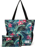 ETidy Large Capacity Foldable Tote Bag With Zipper Water-resistant SandproofWomen Beach Bag Handbag GymBag Travel ShoppingBag