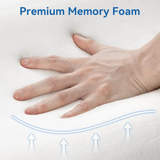 AM AEROMAX Queen Size Soft Contour Memory Foam Pillow, Cervical Pillow for Neck Pain Relief, Neck Orthopedic Sleeping Pillows for Side, Back and Stomach Sleepers.