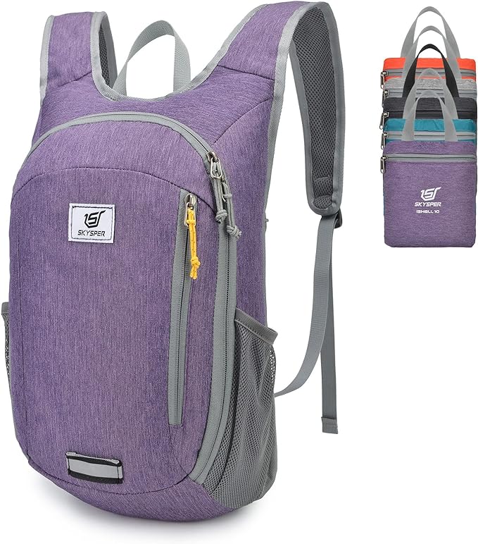 SKYSPER Small Daypack 10L Hiking Backpack Packable Lightweight Travel Day Pack for Women Men