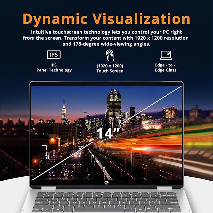 HP OmniBook 5 Flip 2-in-1 14" 2K Touchscreen Laptop, Intel 7 150U, 16GB LPDDR5, 2.16TB Storage(2TB SSD+160GB Docking Station Set), Intel Graphics, Backlit Keyboard, Wi-Fi 6E, Windows 11, Silver