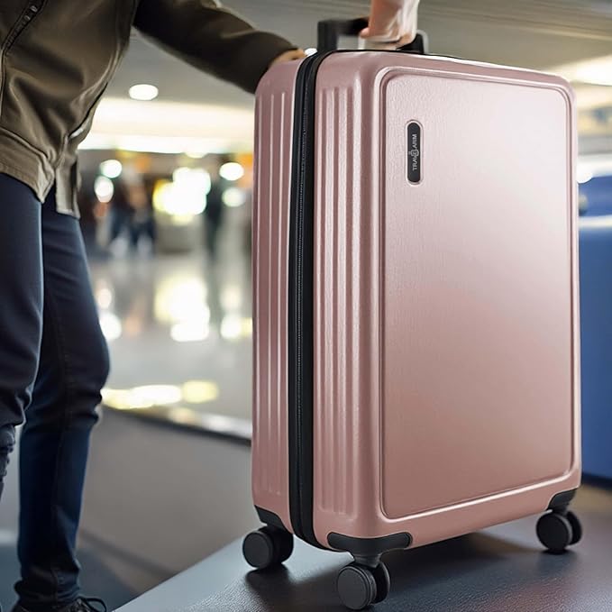 Luggage Sets 2 Piece, 24 Inch Suitcase and 28 Inch Luggage with Spinner Wheels, Durable Hard Shell Suitcase Set, Expandable Travel Suitcases with Wheels, Pink