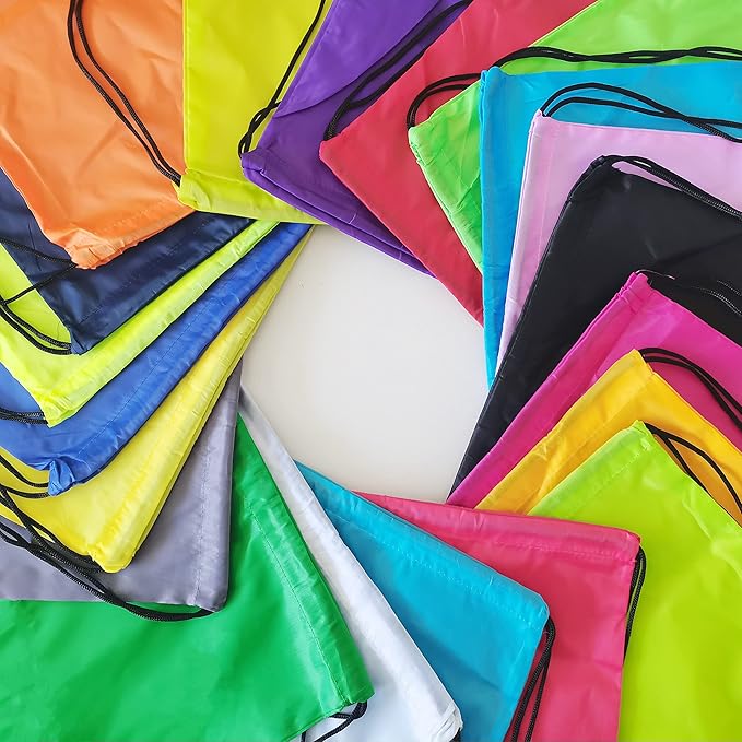 300 Pieces Drawstring Backpack Bags Sports Sackpack Bulk Cinch Gym Bag For Women Men Outdoor Sports Backpack(20 Colors)