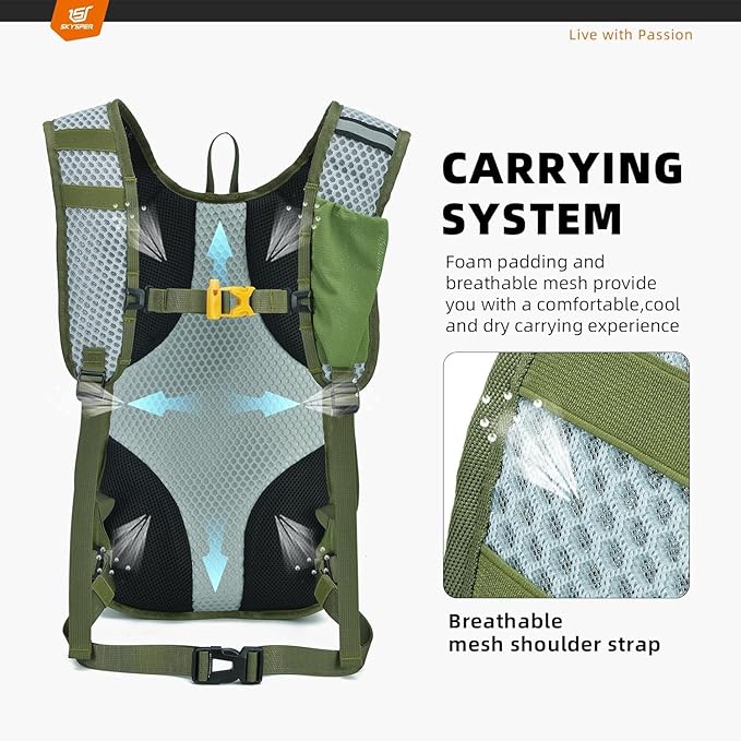SKYSPER Small Hiking Backpack - 25L Travel Daypack Lightweight Bag Water Resistant Hiking Backpacks for Women Men