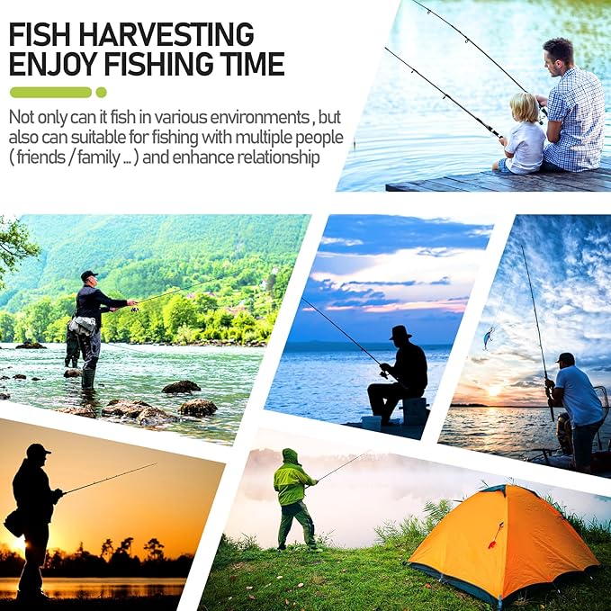 Telescopic Fishing Rod and Reel Combo, 6.89FT 7.89FT Collapsible Fishing Kits, Carbon Fiber Fishing Pole Spinning Reel Lures Set with Carrier Bag, Fishing Gear for Adults Travel Saltwater Freshwater