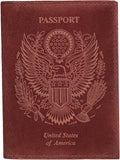 LEATHER VILLAGE Leather Passport Holder Cover – Travel Wallet with Card Slots, Vintage Passport Case for Men & Women – Cute Organizer for Travel Accessories & Documents - Fuchsia