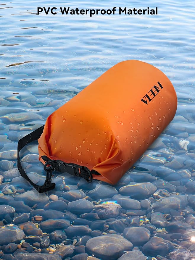 HEETA Waterproof Dry Bag for Women Men(Upgraded Version) 5L/10L/20L/30L/40L Roll Top Lightweight Dry Storage Bag Backpack with Emergency Whistle for Travel, Swimming, Boating, Kayaking, Camping, Beach
